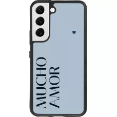 Samsung Galaxy S22 Case Hülle - Silikon schwarz Valentine 2024 mucho amor azul