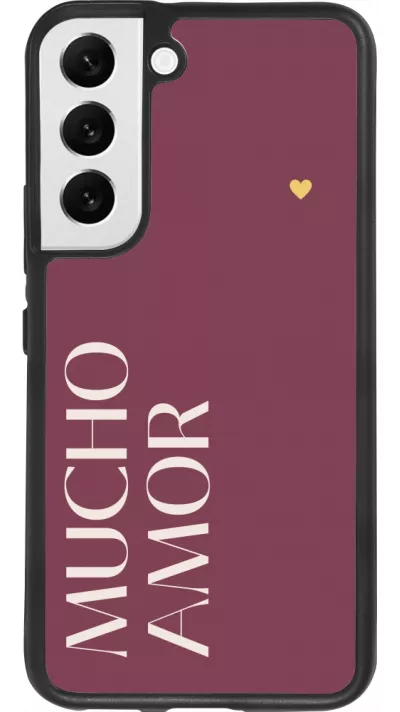 Samsung Galaxy S22 Case Hülle - Silikon schwarz Valentine 2024 mucho amor rosado
