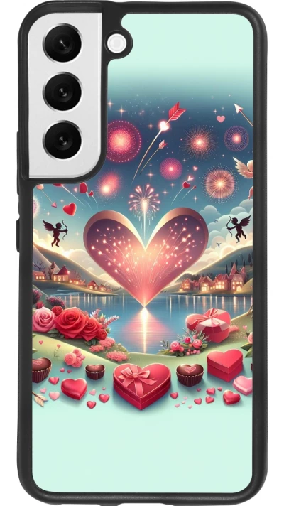 Samsung Galaxy S22 Case Hülle - Silikon schwarz Valentin 2025 Schick