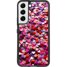 Coque Samsung Galaxy S22 - Silicone rigide noir Valentine 2025 Confetti