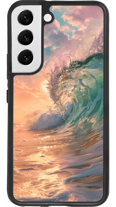 Samsung Galaxy S22 Case Hülle - Silikon schwarz Wave Sunset