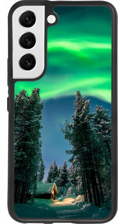 Samsung Galaxy S22 Case Hülle - Silikon schwarz Winter 22 Northern Lights