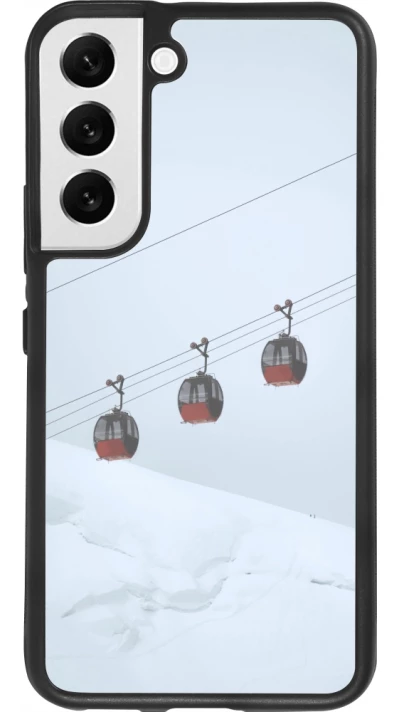 Samsung Galaxy S22 Case Hülle - Silikon schwarz Winter 22 ski lift