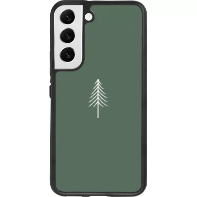 Samsung Galaxy S22 Case Hülle - Silikon schwarz Christmas 22 minimalist tree