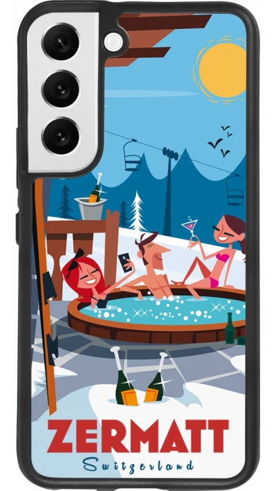 Samsung Galaxy S22 Case Hülle - Silikon schwarz Zermatt Mountain Jacuzzi