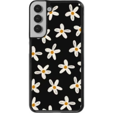 Coque Samsung Galaxy S22+ - Easter 2024 white on black flower