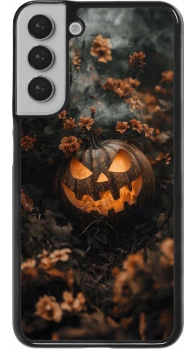 Samsung Galaxy S22+ Case Hülle - Halloween 2025 Pumpkin with flowers