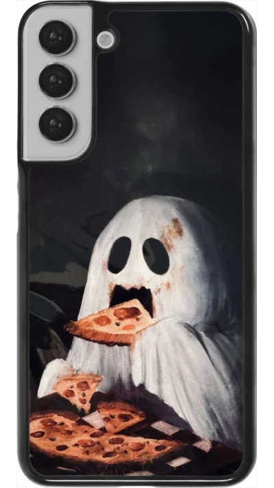 Coque Samsung Galaxy S22+ - Halloween 2026 Ghost eating pizza