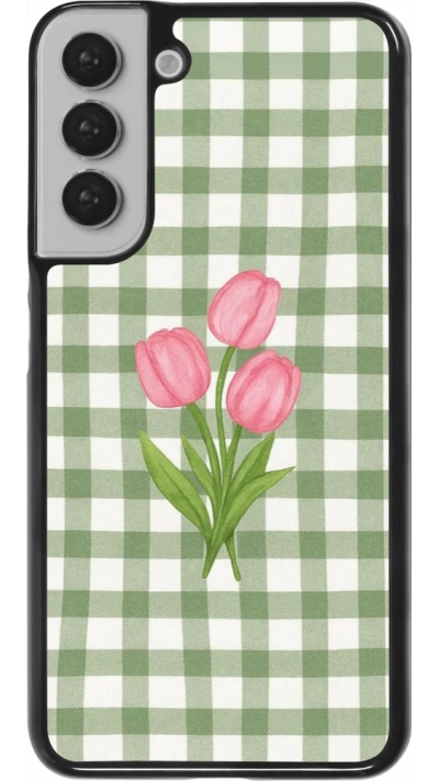 Samsung Galaxy S22+ Case Hülle - Green vichy tulips Spring 2026