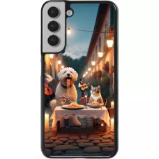 Coque Samsung Galaxy S22+ - Valentine 2024 Dog & Cat Candlelight