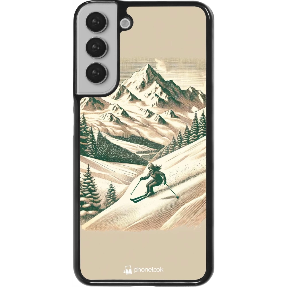 Coque Samsung Galaxy S22+ - Vintage Ski Mountain