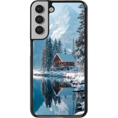 Coque Samsung Galaxy S22+ - Winter 25 Winter house forest day