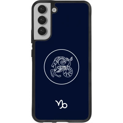 Coque Samsung Galaxy S22+ - Silicone rigide noir Astrologie Capricorne