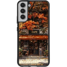Coque Samsung Galaxy S22+ - Silicone rigide noir Autumn 25 Coffee shop
