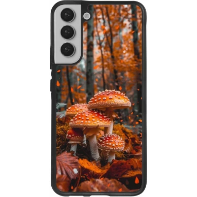 Coque Samsung Galaxy S22+ - Silicone rigide noir Autumn 26 Mushrooms in the woods