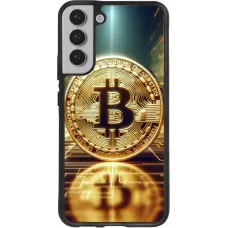 Coque Samsung Galaxy S22+ - Silicone rigide noir Bitcoin Standing