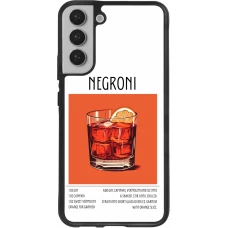 Samsung Galaxy S22+ Case Hülle - Silikon schwarz Cocktail Rezept Negroni
