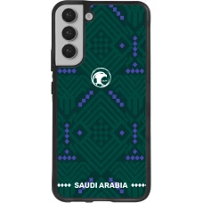 Coque Samsung Galaxy S22+ - Silicone rigide noir Maillot de football Arabie saoudite 2026 personnalisable