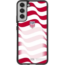 Coque Samsung Galaxy S22+ - Silicone rigide noir Maillot de football États-Unis 2026 personnalisable