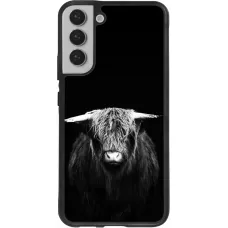 Coque Samsung Galaxy S22+ - Silicone rigide noir Highland calf black