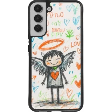 Samsung Galaxy S22+ Case Hülle - Silikon schwarz Little Angel Sketch Love