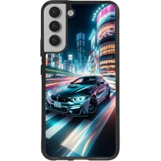 Coque Samsung Galaxy S22+ - Silicone rigide noir BMW M4 Tokyo Night
