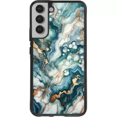 Samsung Galaxy S22+ Case Hülle - Silikon schwarz Grüner Blauer Goldener Marmor
