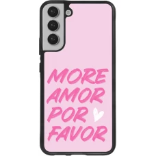 Coque Samsung Galaxy S22+ - Silicone rigide noir More amor porfavor