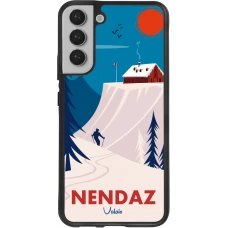 Coque Samsung Galaxy S22+ - Silicone rigide noir Nendaz Cabane Ski