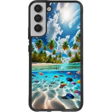 Samsung Galaxy S22+ Case Hülle - Silikon schwarz Strandparadies
