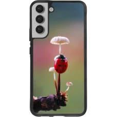 Coque Samsung Galaxy S22+ - Silicone rigide noir Ladybird on a mushroom Spring 2026