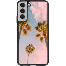Samsung Galaxy S22+ Case Hülle - Silikon schwarz Summer 2025 Palmiers