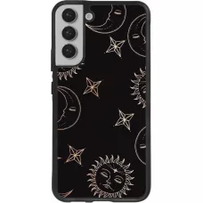 Coque Samsung Galaxy S22+ - Silicone rigide noir Suns and Moons