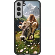 Samsung Galaxy S22+ Case Hülle - Silikon schwarz Kuh Berg Wallis