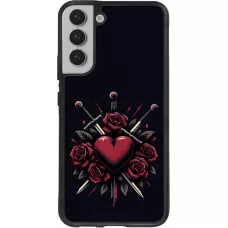 Coque Samsung Galaxy S22+ - Silicone rigide noir Valentine 2024 gothic love