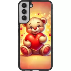 Samsung Galaxy S22+ Case Hülle - Silikon schwarz Valentin 2024 Teddy Liebe
