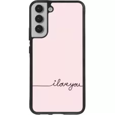 Coque Samsung Galaxy S22+ - Silicone rigide noir Valentine 2023 i love you writing