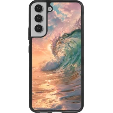 Coque Samsung Galaxy S22+ - Silicone rigide noir Wave Sunset