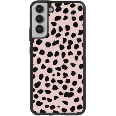 Samsung Galaxy S22+ Case Hülle - Silikon schwarz Wild Leopard Pink