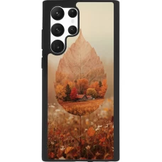 Coque Samsung Galaxy S22 Ultra - Silicone rigide noir Autumn 26 Autumn leaf