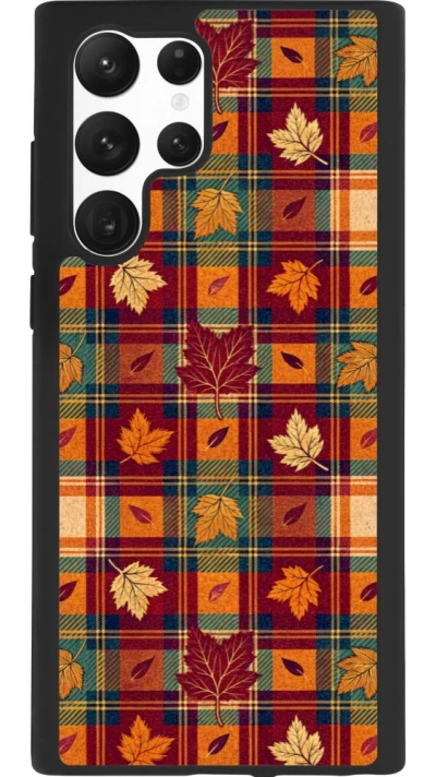Coque Samsung Galaxy S22 Ultra - Silicone rigide noir Autumn 26 Autumn pattern