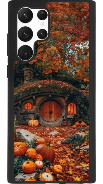 Coque Samsung Galaxy S22 Ultra - Silicone rigide noir Autumn 26 Hobbit house