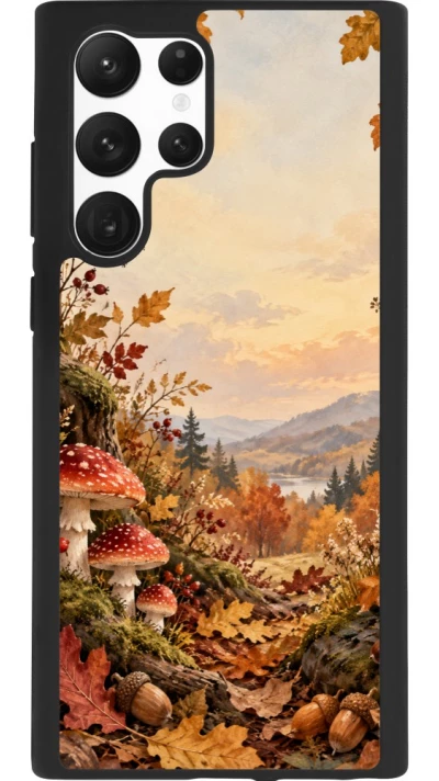 Coque Samsung Galaxy S22 Ultra - Silicone rigide noir Autumn 26 Illustrated Autumn
