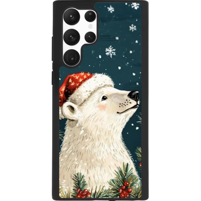 Coque Samsung Galaxy S22 Ultra - Silicone rigide noir Christmas 25 Bear