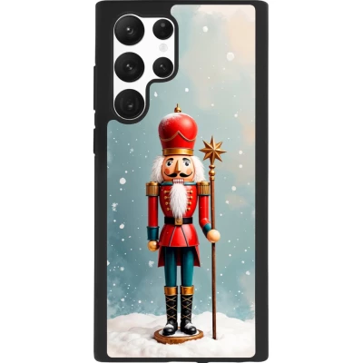 Coque Samsung Galaxy S22 Ultra - Silicone rigide noir Christmas 25 Nutcracker Snow