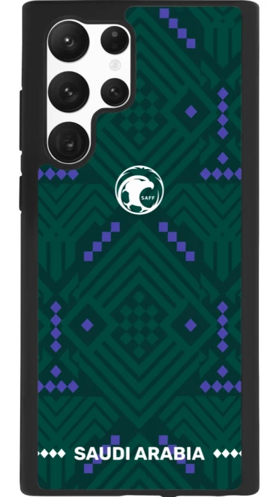 Samsung Galaxy S22 Ultra Case Hülle - Silikon schwarz Saudi Arabien 2026 personalisierbares Fussballtrikot