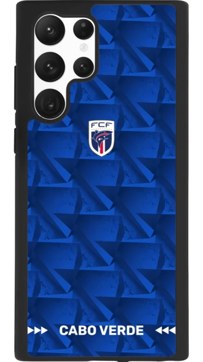 Samsung Galaxy S22 Ultra Case Hülle - Silikon schwarz Kap Verde 2026 personalisierbares Fussballtrikot