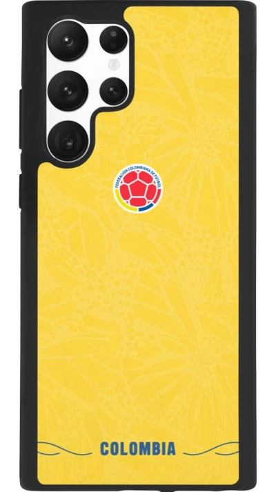 Samsung Galaxy S22 Ultra Case Hülle - Silikon schwarz Kolumbien 2026 personalisierbares Fussballtrikot