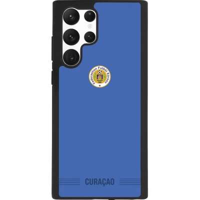Coque Samsung Galaxy S22 Ultra - Silicone rigide noir Maillot de football Curaçao 2026 personnalisable