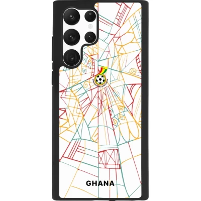 Samsung Galaxy S22 Ultra Case Hülle - Silikon schwarz Ghana 2026 personalisierbares Fussballtrikot